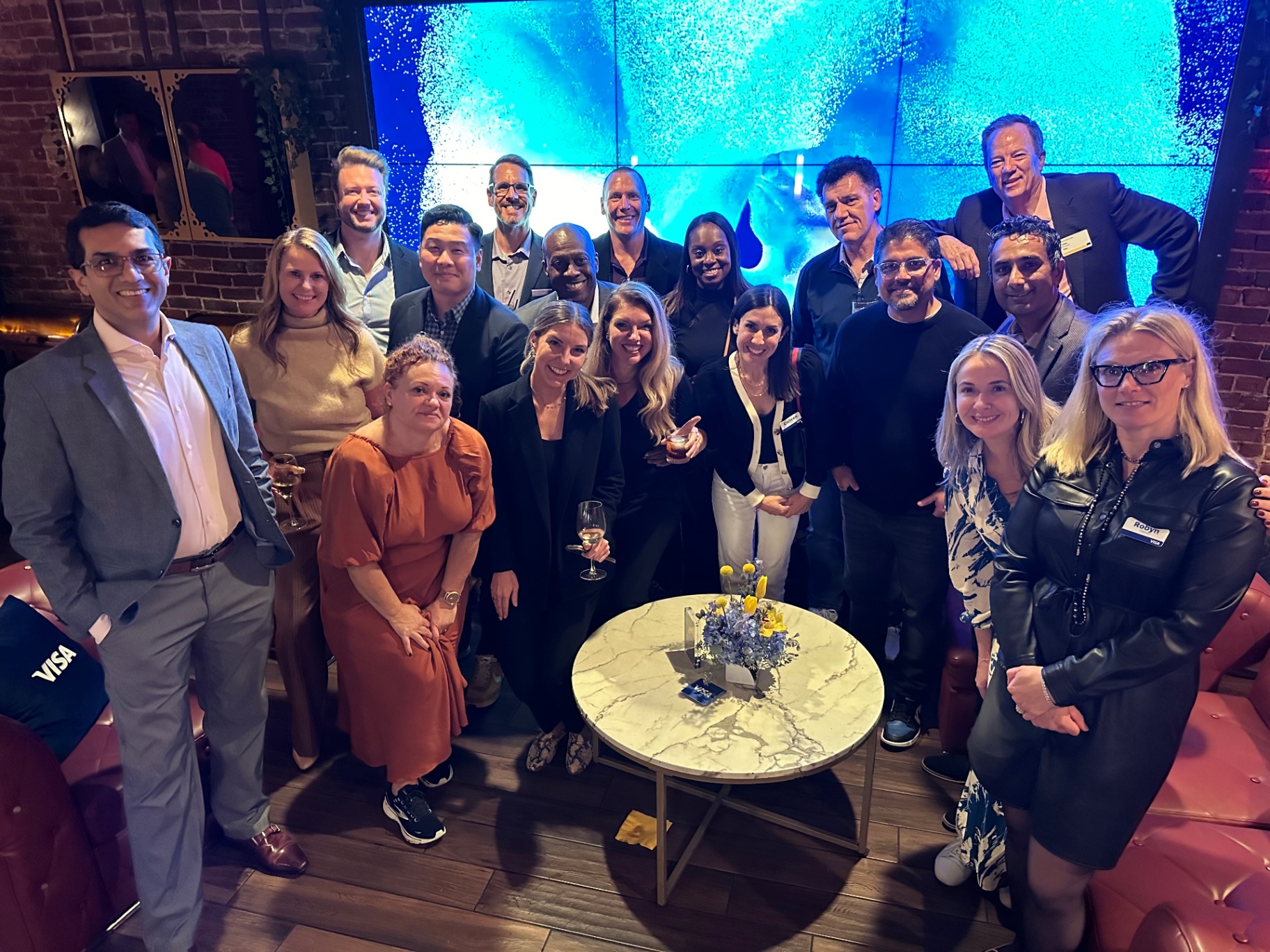 Visa team and guests gathered at the AFP evening reception