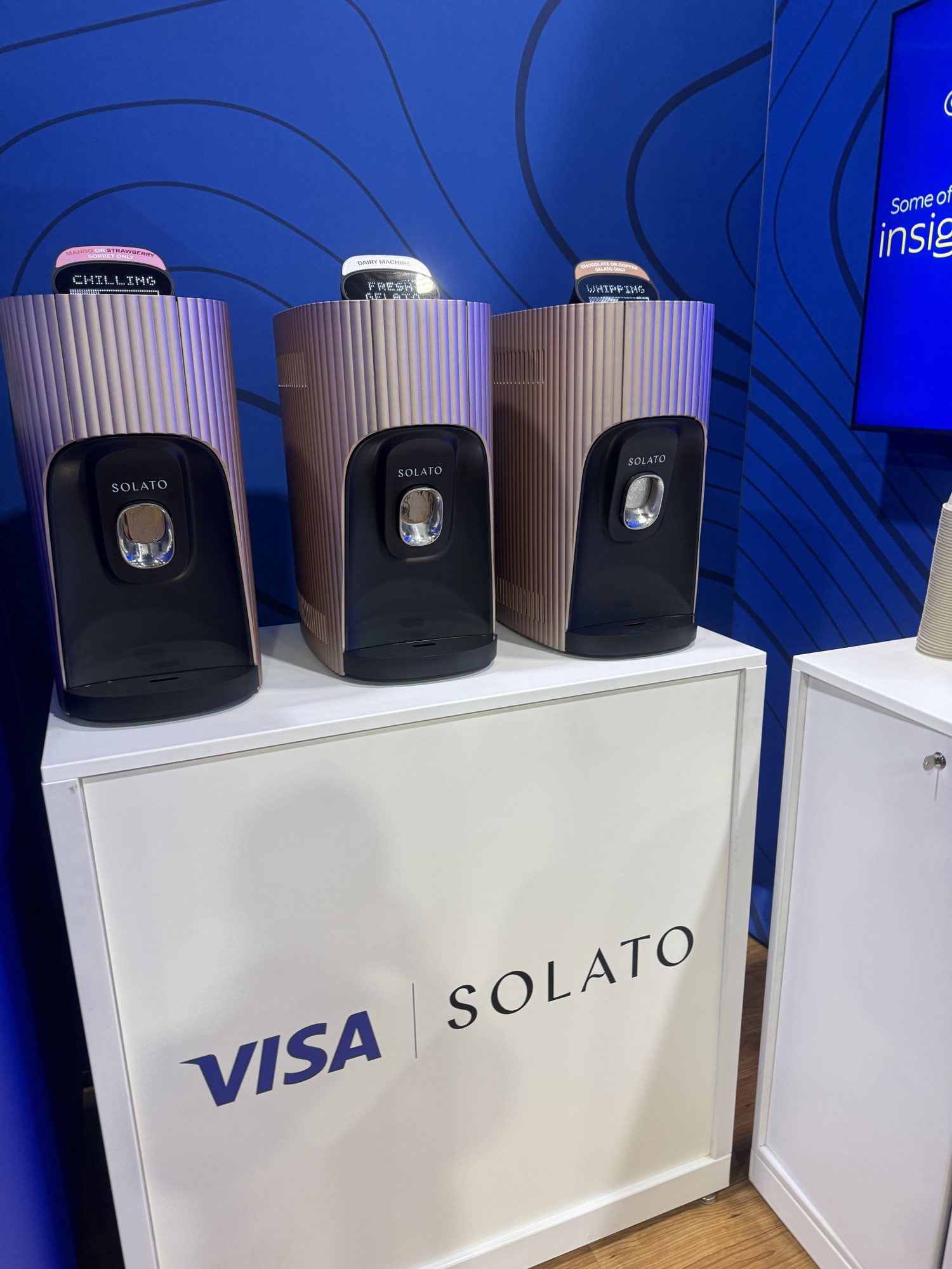 Guests meeting inside the Visa booth during the GBTA convention